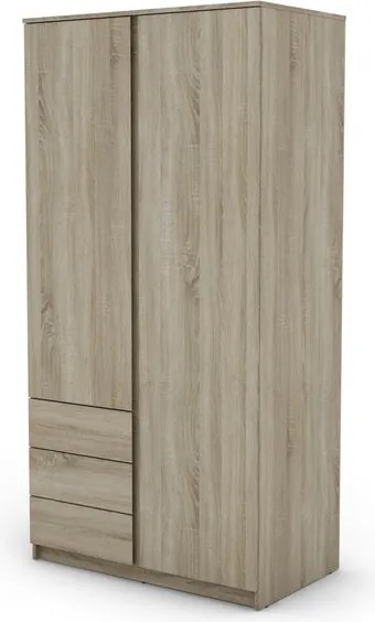 Šatníková skriňa Carlos, dub sonoma, 100 cm