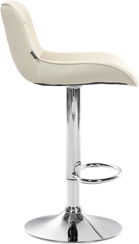 Design-Shop 2x Barová stolička Vonore - látka, chróm - Krémová