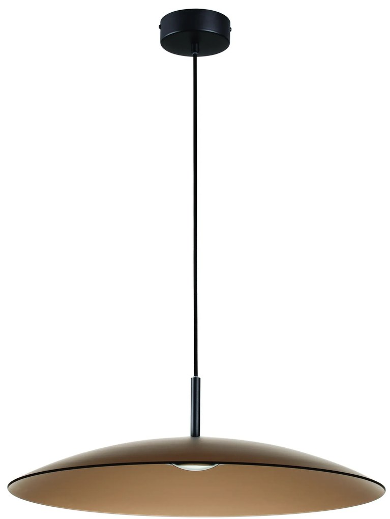 LED čierno-moca hnedý moderný luster Polifemo 60