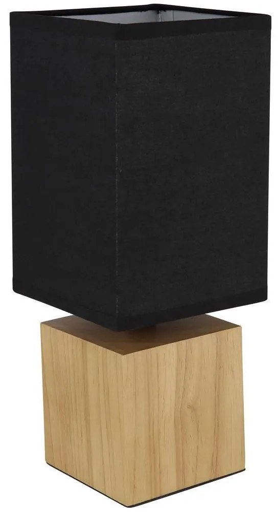 Globo 21628B - Stolná lampa VALENTINO 1xE27/7W/230V čierna/hnedá