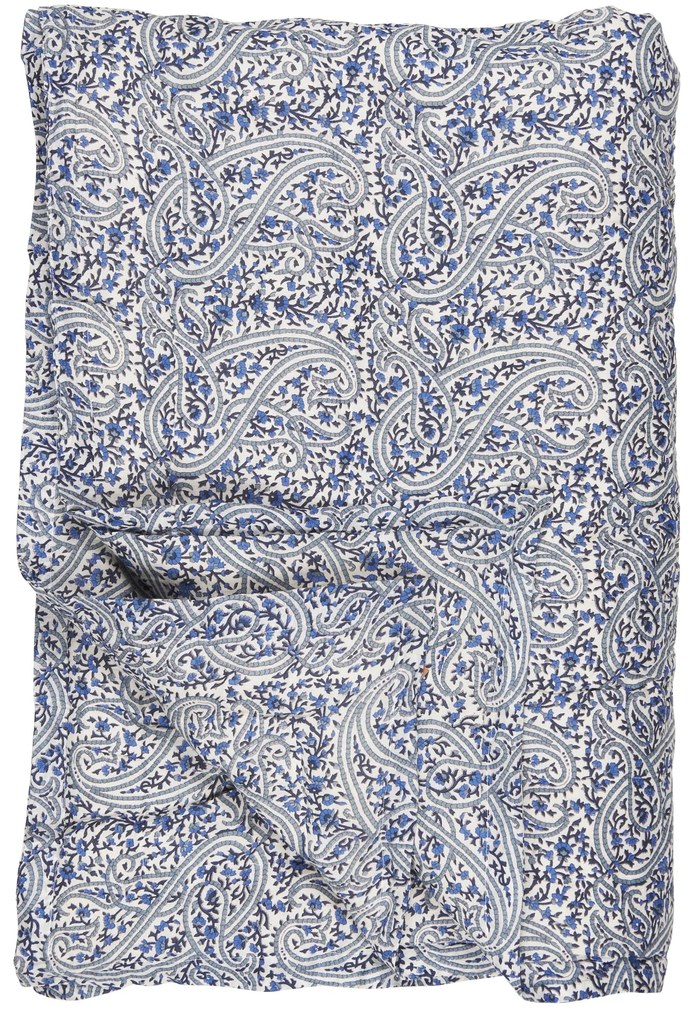 Ib Laursen Prešívaný prehoz Abby Blue Paisley 130 × 170 cm