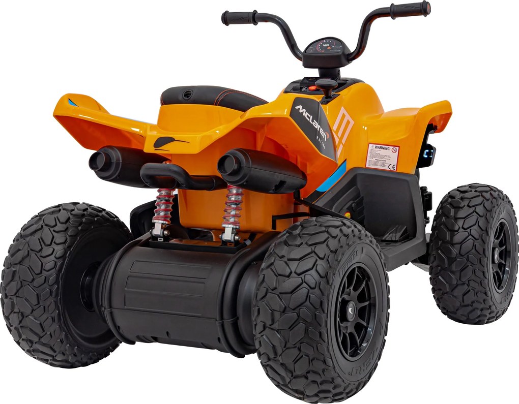 Ramiz McLaren Racing MCL 35 štvorkolka pre deti Oranžová + Diaľkové ovládanie + Pomalý štart + EVA + Audio LED