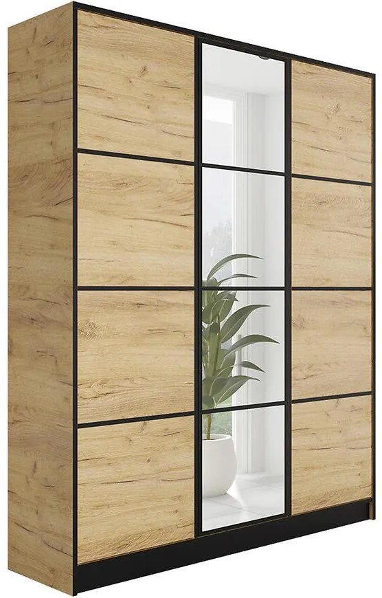 Skriňa Eden 3d 157 Dub Craft Zlatý 2