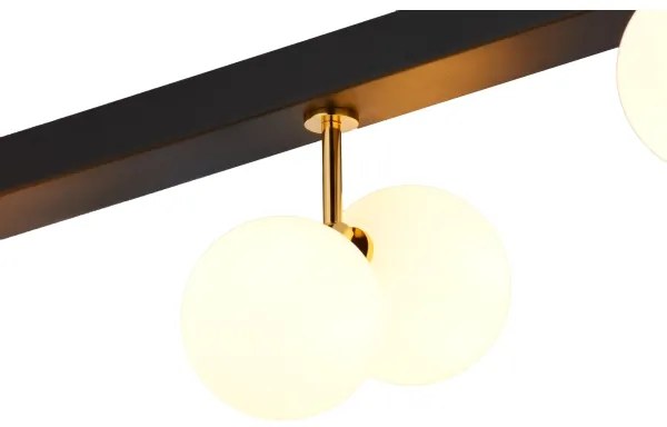 Jupiter 1920 - Prisadený luster LUNA 6xG9/40W/230V čierna/mosadz