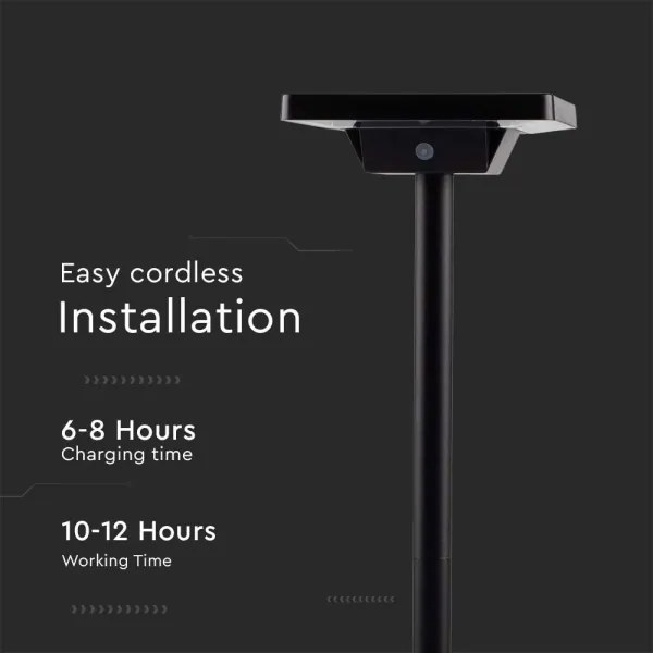 LED Vonkajšia solárna lampa LED/2W/3,7V IP65 3000/4000/6500K 2600 mAh