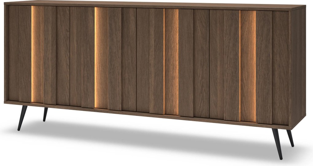 Komoda Flaro 183 cm s osvetlením - dub dunin