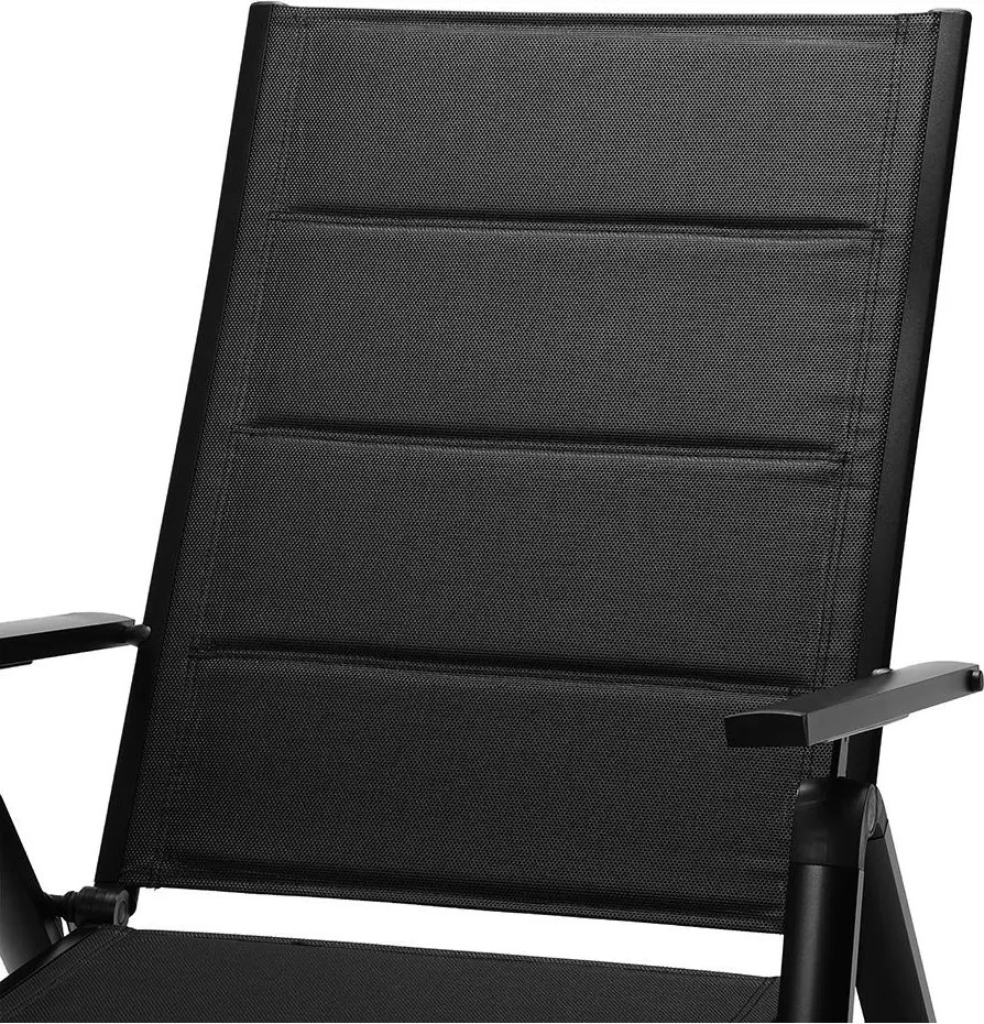 Set 2 ks polohovateľných hliníkových lehátok Avenberg RIVIERA, čierna