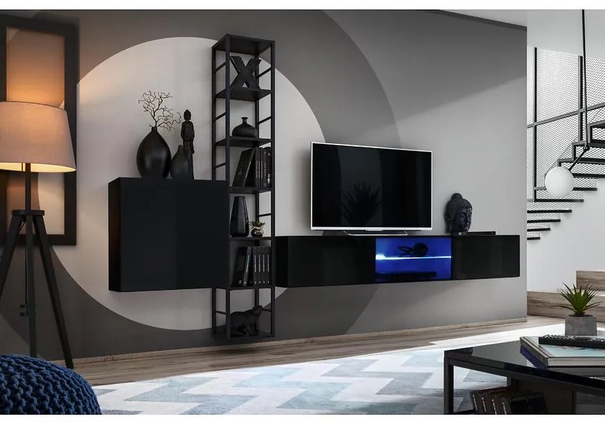 Obývacia stena Switch Met VI čierny