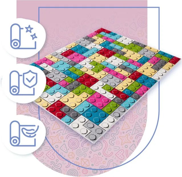 Koberec Agnella Funky Top Super Klocki Amarylis