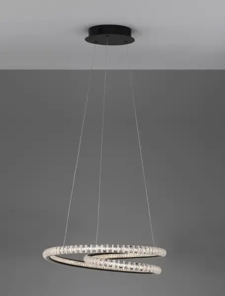 LED luster Ginevra 48 čierne