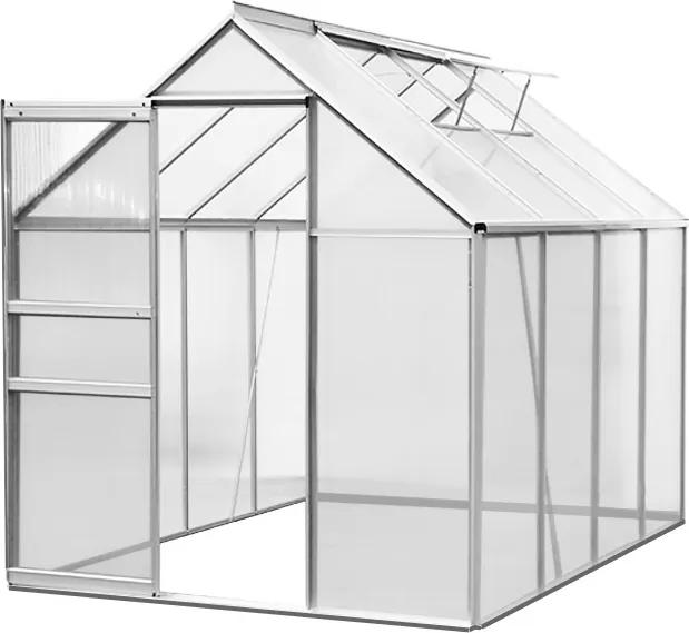 Jurhan Záhradný skleník z polykarbonátu Aluminium M3 - 250 x 190 x 190 cm bez zakladne