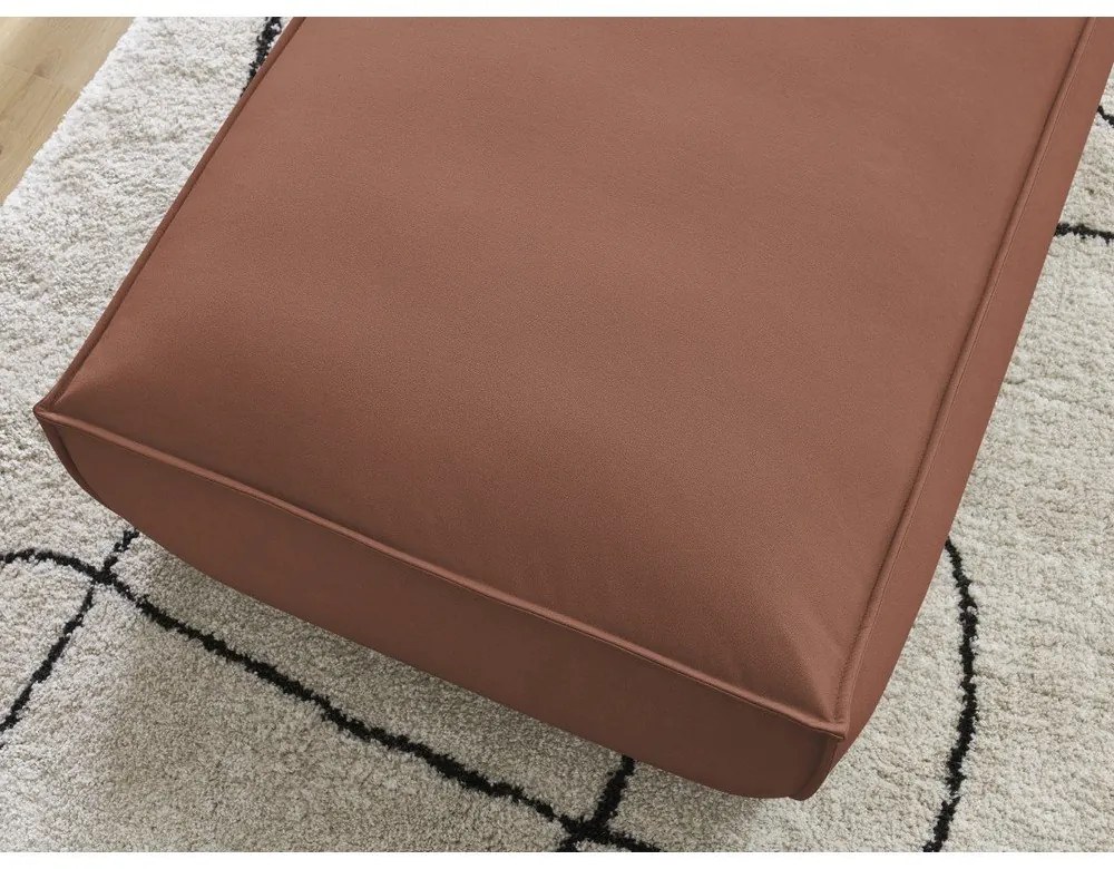 Tmavohnedá podnožka z imitácie kože Boheme – Bobochic Paris