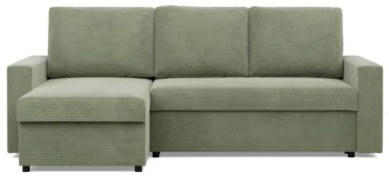 Rohová rozkladacia sedačka NEO Poso svetlozelená