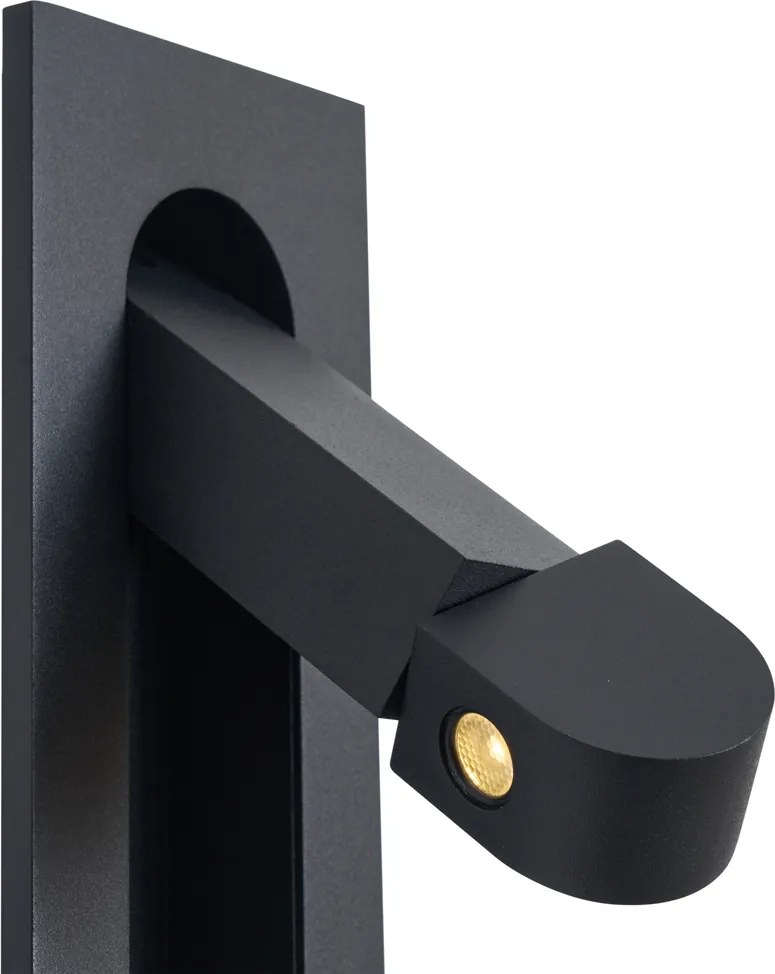 Sada 2 moderných nástenných svietidiel čierna vrátane LED a portu USB-C - Hilton