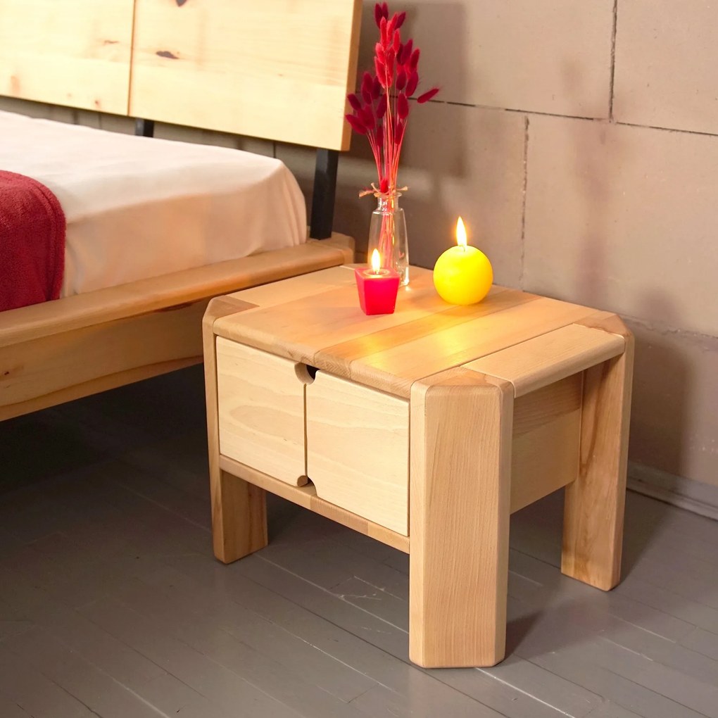 Nočný stolík LOFT 01 so zásuvkou z masívu