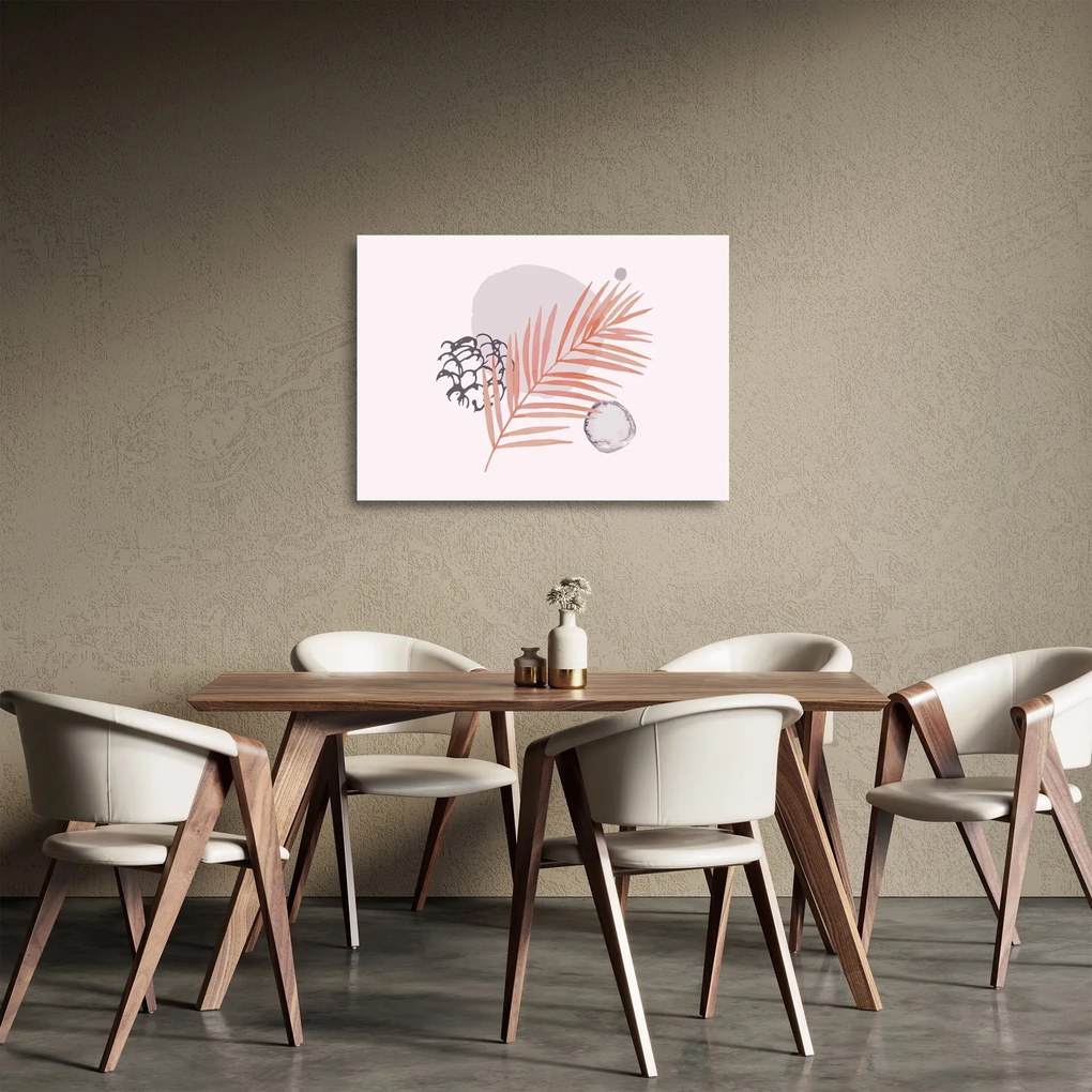 Sklenený obraz - Fialový minimalizmus N⁰3 (70x50 cm)