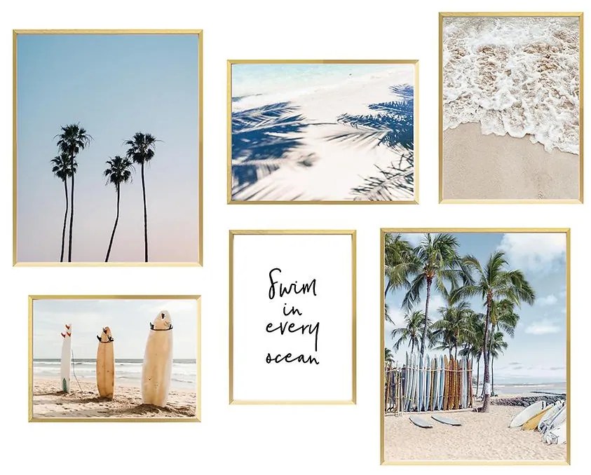 Sada Hliníkových Fotorámikov 6x Al114-Lstj Gold