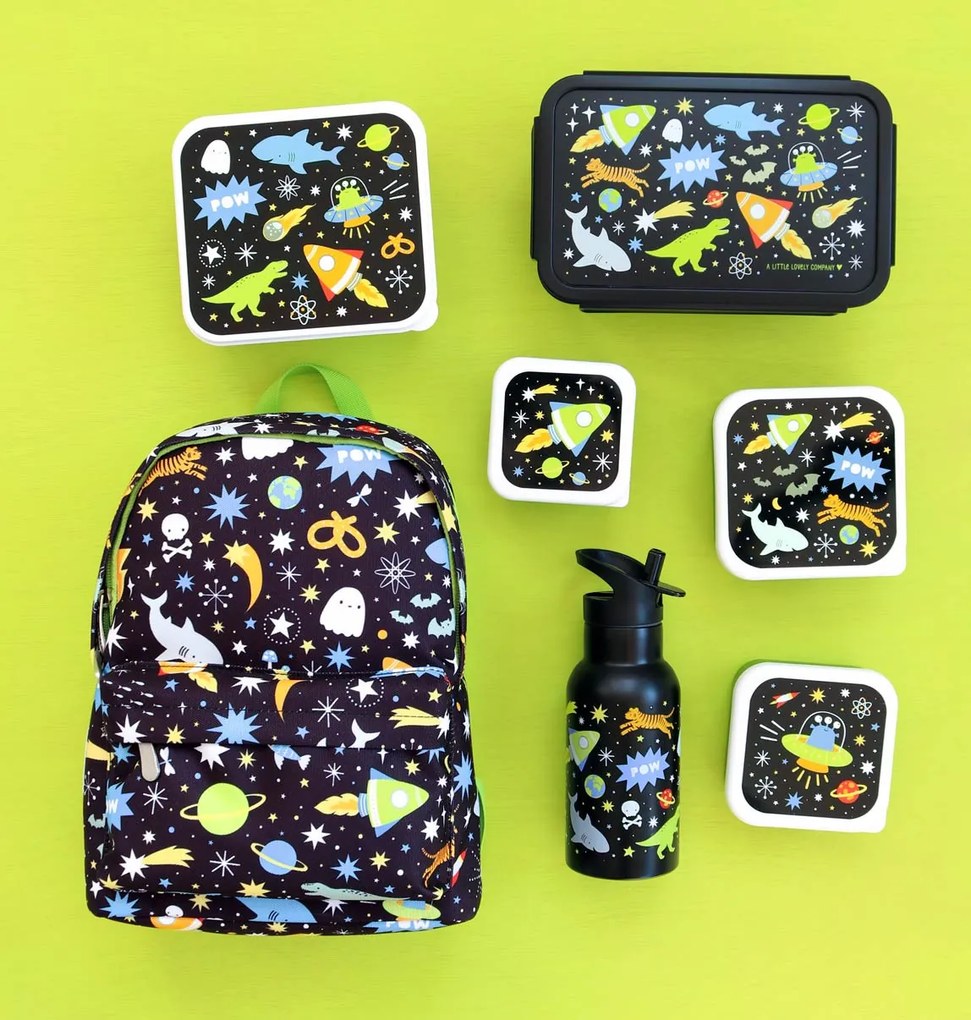 A Little Lovely Company - antikorová fľaša na pitie, 350 ml - vesmír