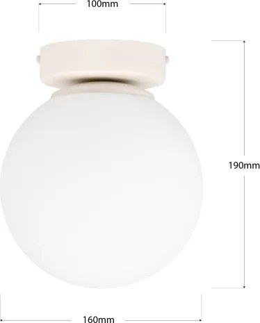 Stropné svietidlo MOONLIGHT 1xE27/15W/230V, priemer 16 cm, krémové