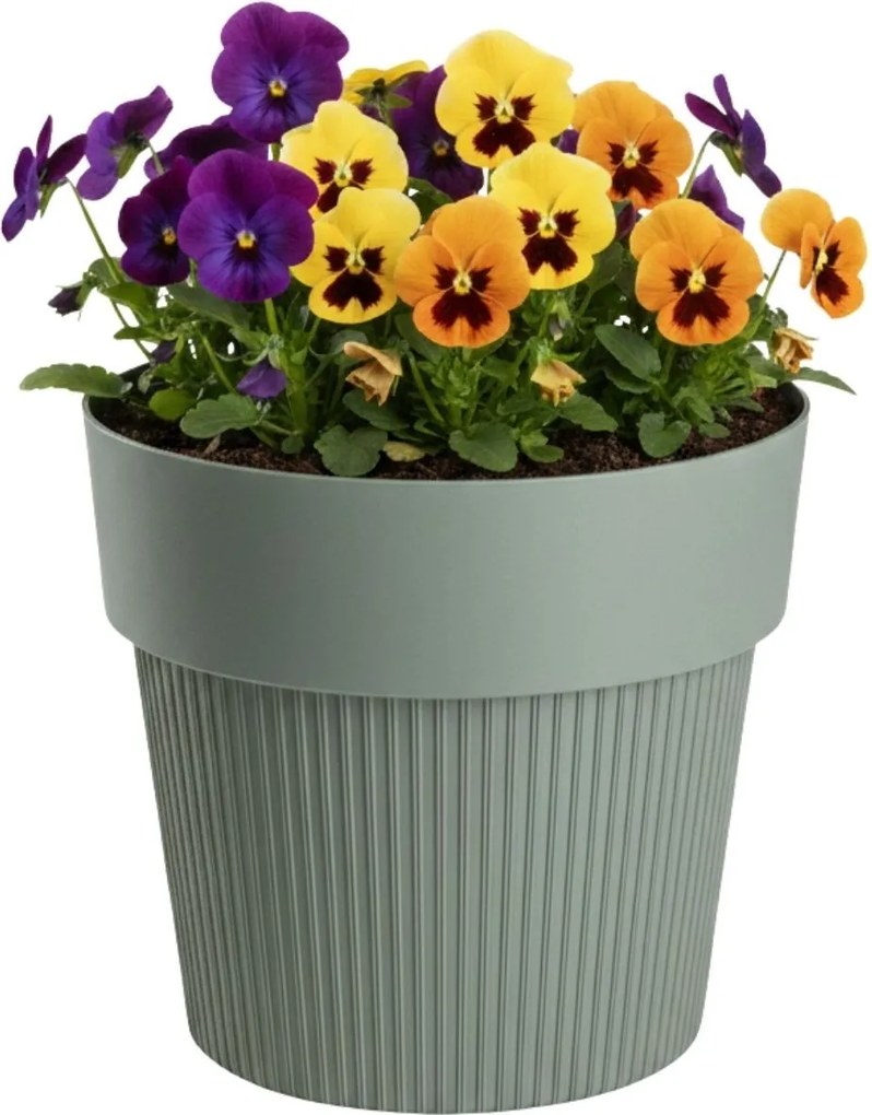 Květináč Silva Line 13,8x16 cm šedo-zelený