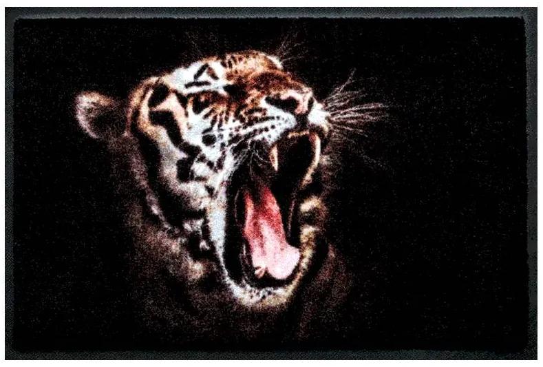 Premium rohožka - zvieratá  - divý tiger (Vyberte veľkosť: 100*70)
