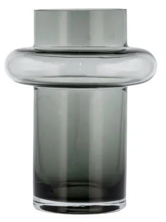 Sivá sklenená váza Lyngby Glas Tube, výška 20 cm
