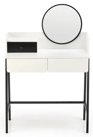 Toaletný stolík AGNES 120x80 cm biela/čierna