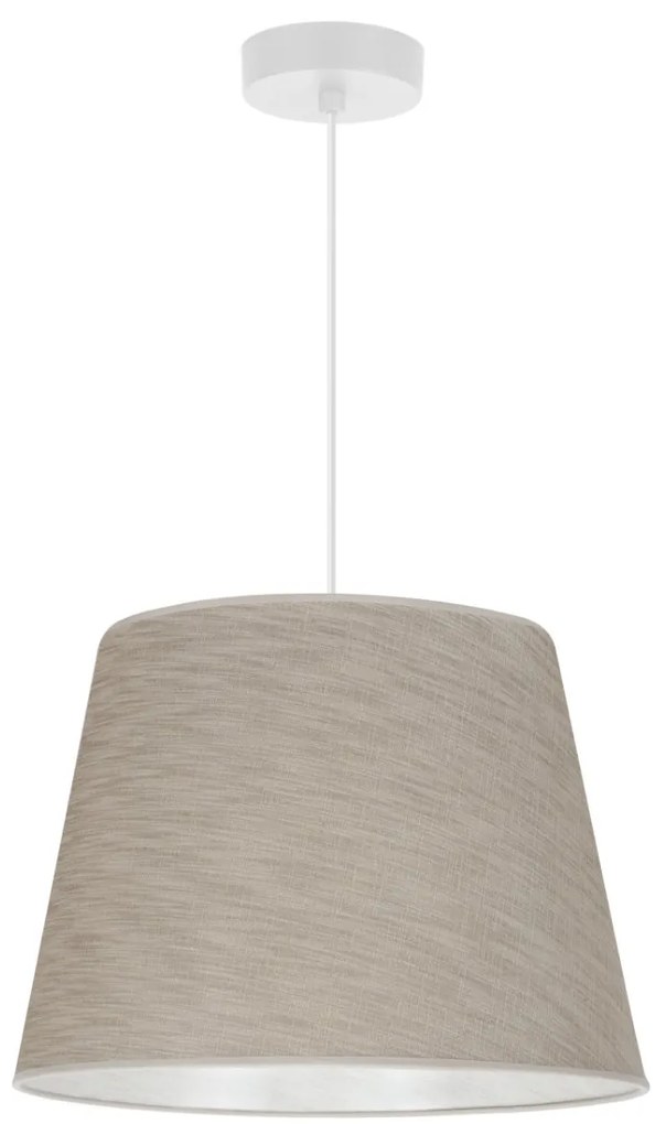 Závesné svietidlo Len, 1x béžové textilné tienidlo, (fi 38 cm), w