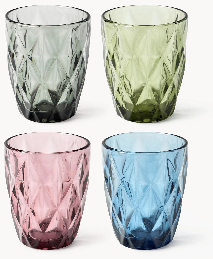 Poháre's textúrovaným povrchom Colorado, 4 ks