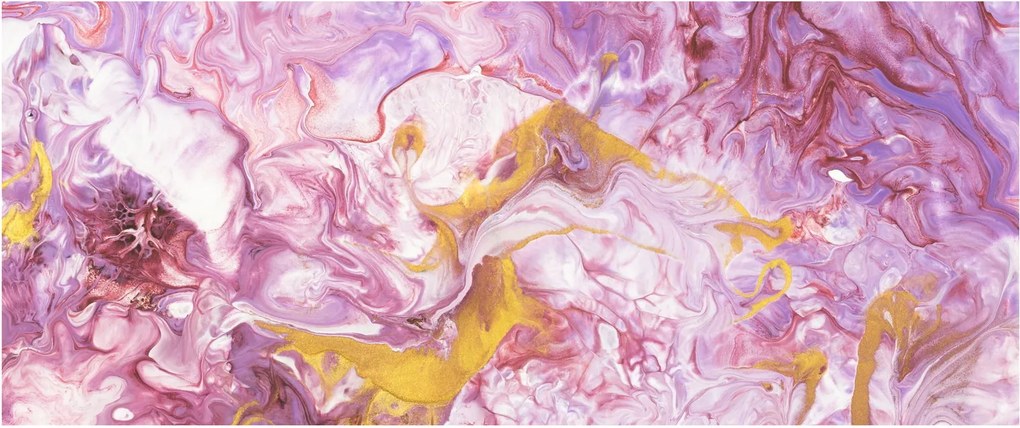 Obraz - Ružová abstrakcia (120x50 cm)