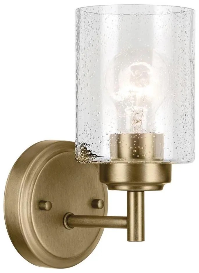 Kichler KL-WINSLOW-1W-NBR - Nástenná lampa WINSLOW 1xE27/60W/230V mosadz