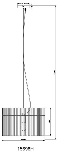 Globo 15698H - Luster na lanku GORLEY 1xE27/60W/230V pr. 40 cm čierna