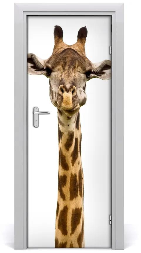 Samolepiace fototapety na dvere žirafa 95x205 cm