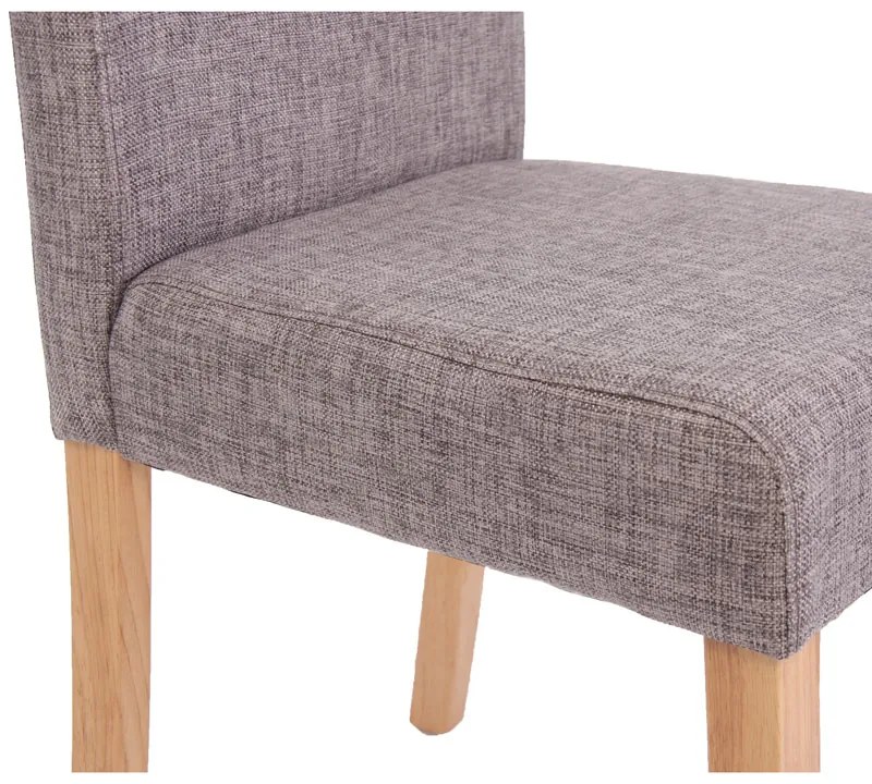 Jedálenská stolička Litta sivá látka (SET 2 ks) - Svetlo hnedá