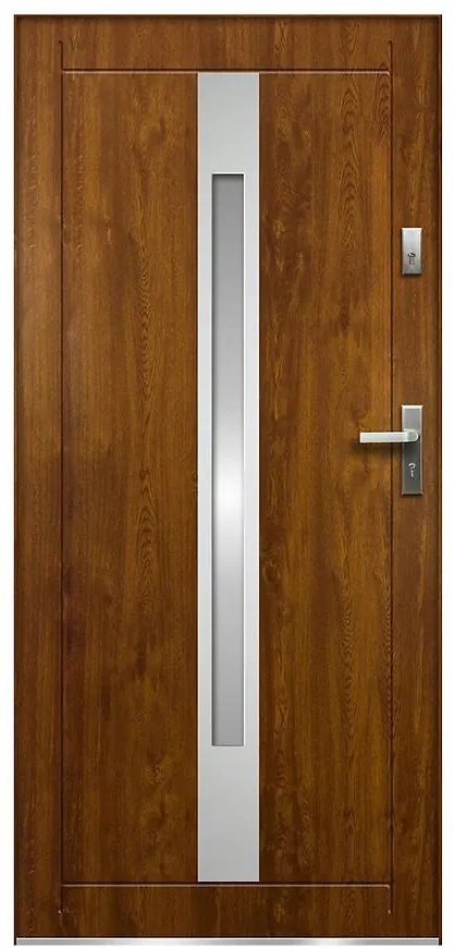 Dvere vchodové Jupiter P55 90P zlatý dub