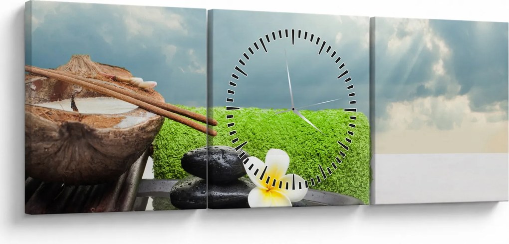 Obraz - Spa and relax (s hodinami) (90x30 cm)