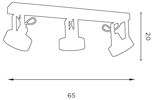 Stropné bodové svietidlo VIVA 3xGU10-AR111/15W/230V