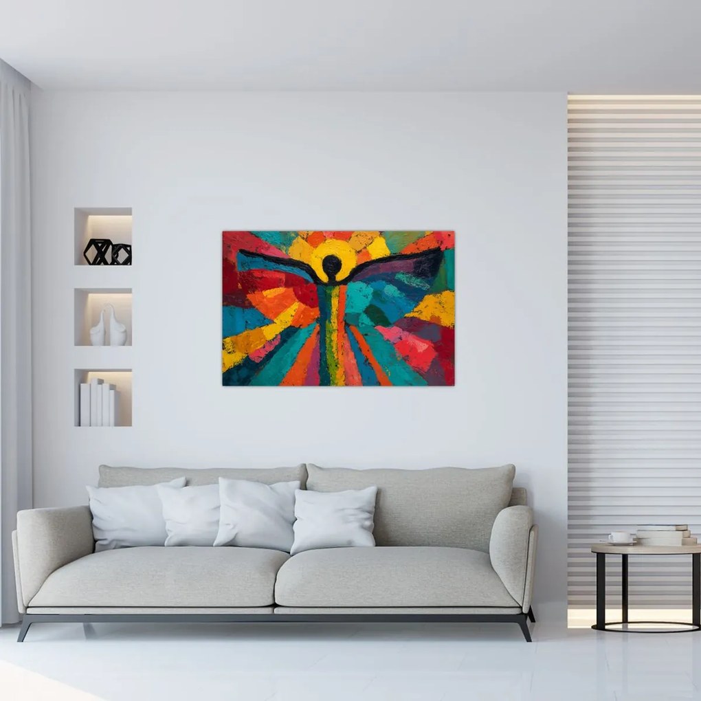 Obraz - Maľovaný anjel (90x60 cm)