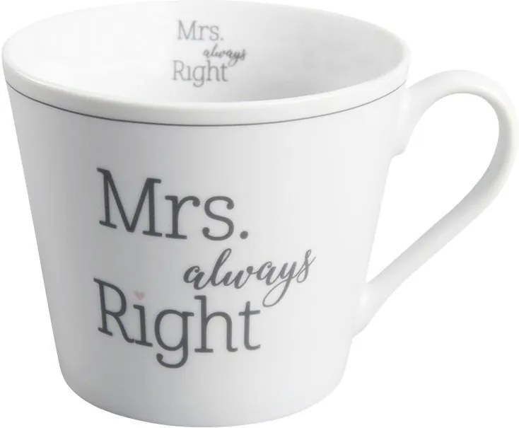 Krasilnikoff Porcelánový hrnček Mrs. Always Right