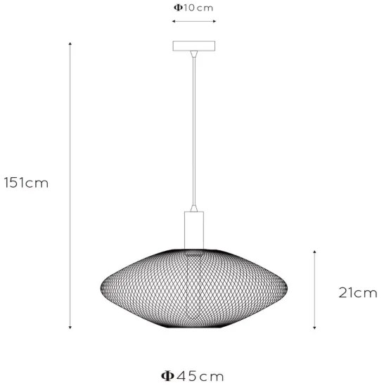 Lucide 21423/45/30 - Luster na lanku MESH 1xE27/40W/230V