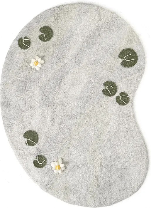 Svetlosivý bavlnený detský hrací koberec 130x170 cm Swan Lake – Lorena Canals