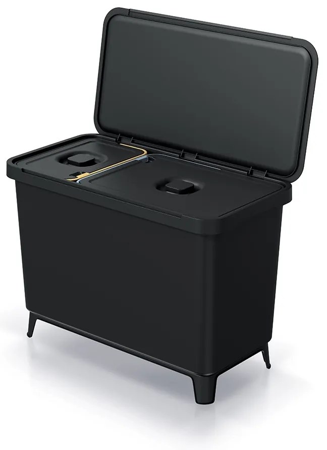 Odpadkový kôš, 23 + 10 l, čierna