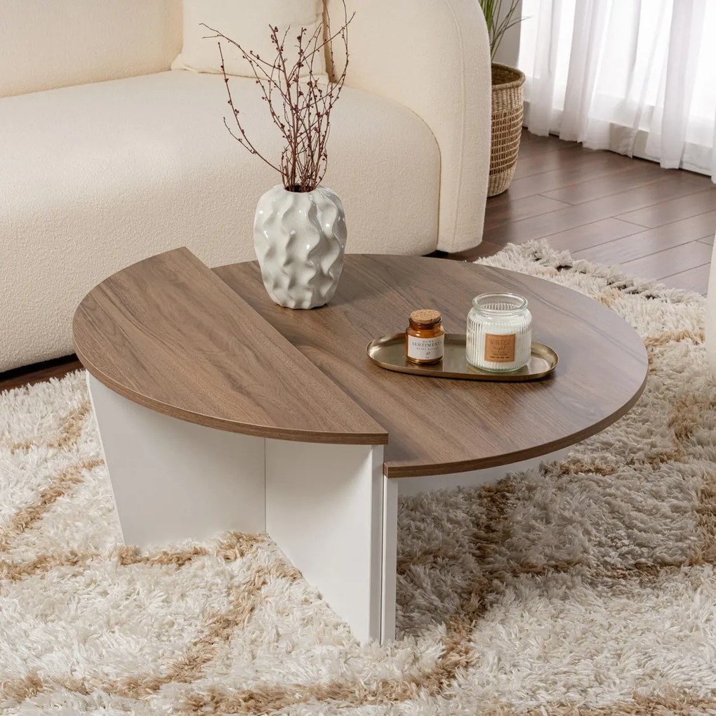 Konferenčný stolík Orion Walnut White
