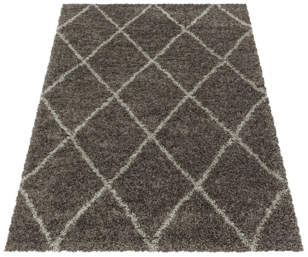 Ayyildiz koberce Kusový koberec Alvor Shaggy 3401 taupe - 80x250 cm