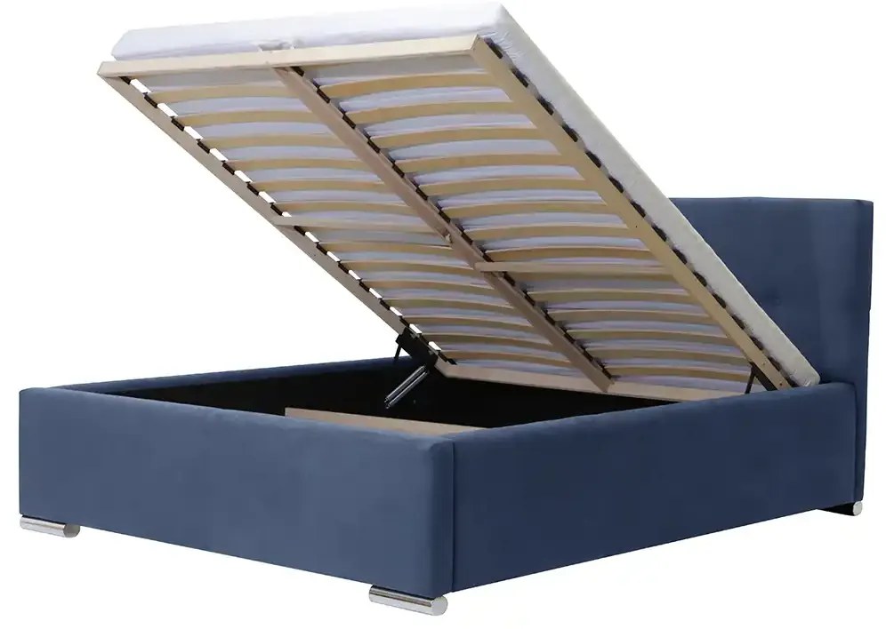 Čalúnená posteľ s úložným priestorom a matracom FELIX 120x200 cm Námorník