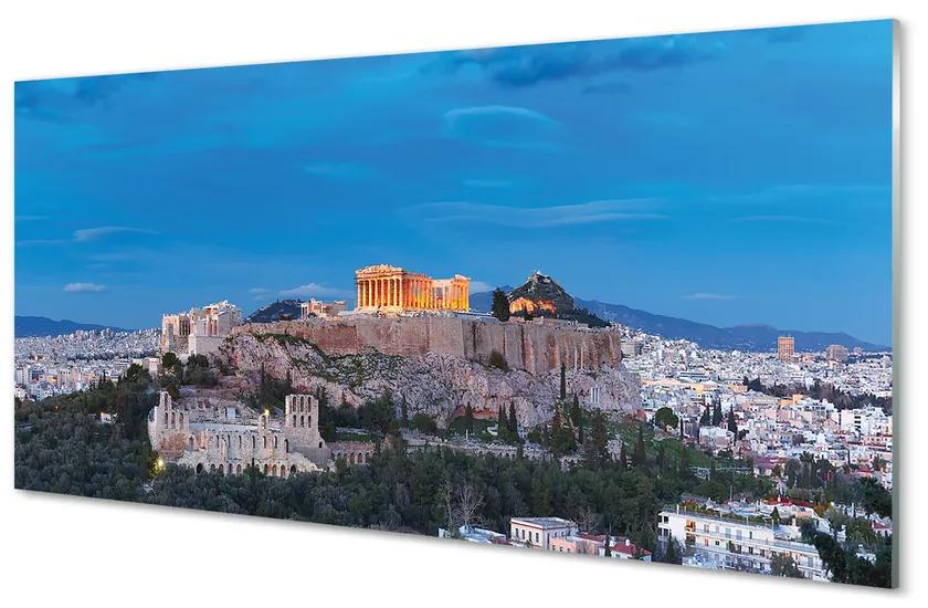 Obraz na akrylátovom skle Grécko panorama v aténach 125x50 cm