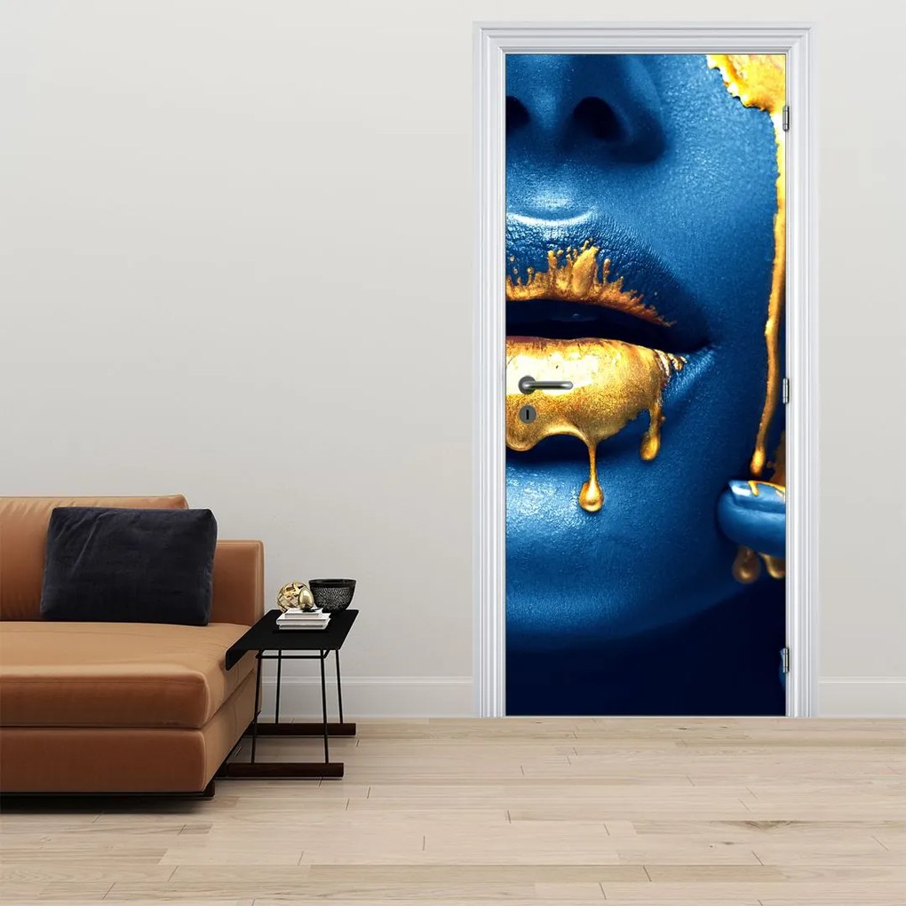 Fototapeta na dvere - Ľudská tvár (95x205cm)