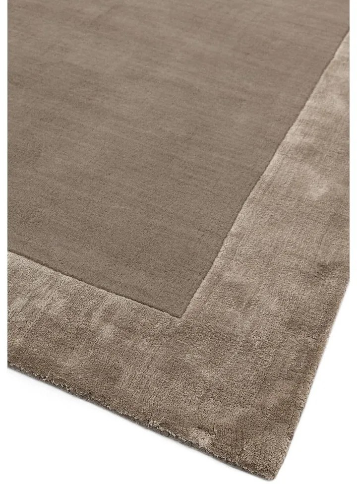Hnedý ručne tkaný koberec s prímesou vlny 120x170 cm Ascot – Asiatic Carpets