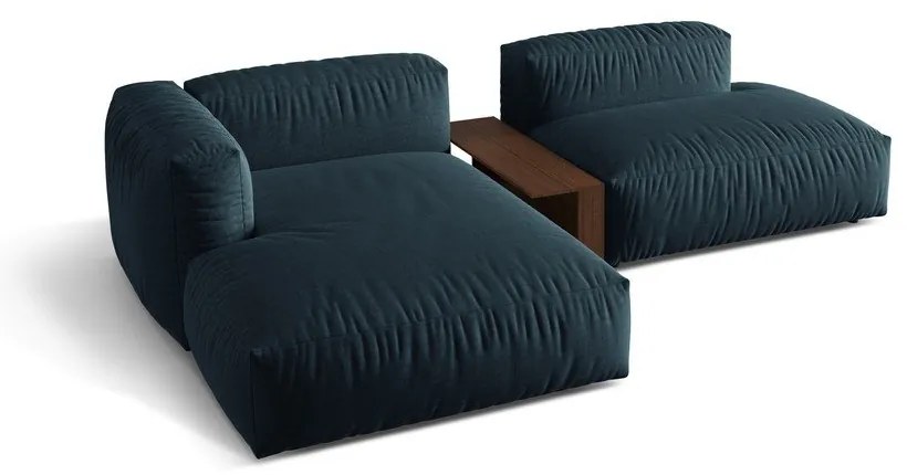 Tmavomodrá modulárna rohová pohovka (ľavý roh) Martina – Micadoni Home