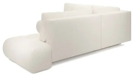 Rozkladacia rohová čalúnená sedacia súprava s úložným priestorom v tvare L ALMADA ľavá béžová